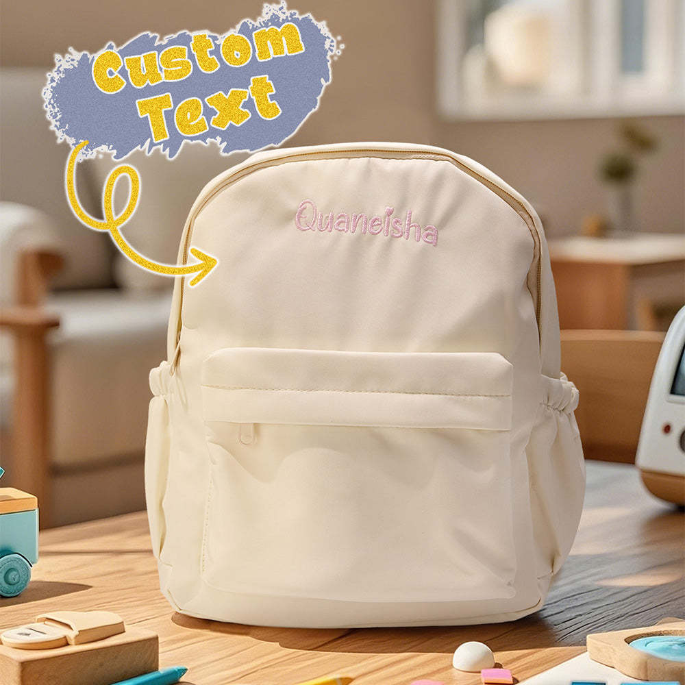 Personalized Name Embroidery Backpack Custom Rabbit Ear Backpack School Bags Gift for Kids - soufeeltest