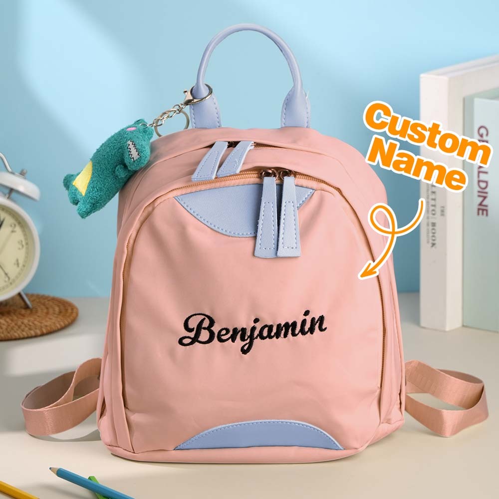 Personalized Name Embroidery Backpack Custom Mini Backpack School Bags Gift for Kids - soufeeltest