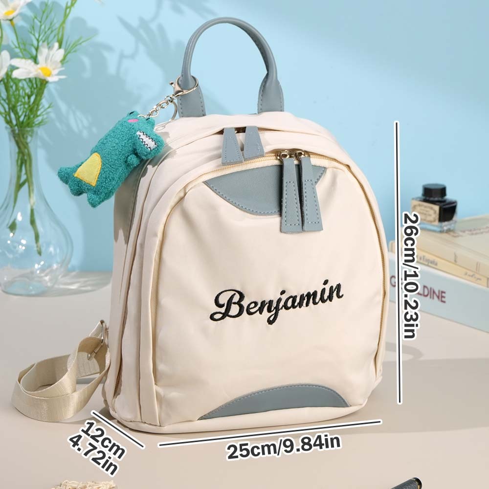 Personalized Name Embroidery Backpack Custom Mini Backpack School Bags Gift for Kids - soufeeltest