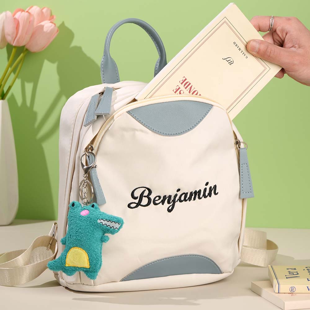 Personalized Name Embroidery Backpack Custom Mini Backpack School Bags Gift for Kids - soufeeltest