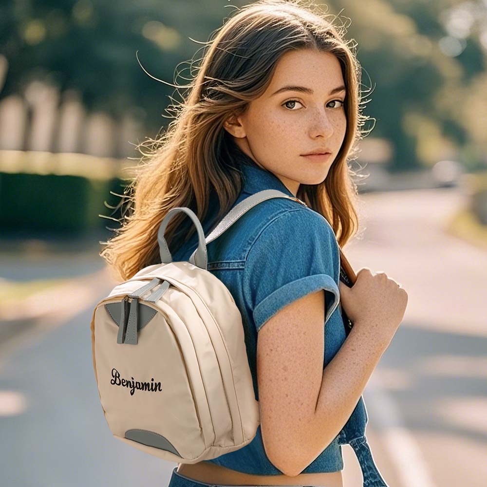 Personalized Name Embroidery Backpack Custom Mini Backpack School Bags Gift for Kids - soufeeltest