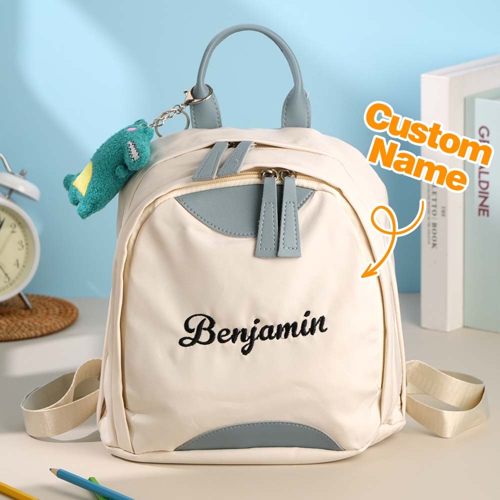 Personalized Name Embroidery Backpack Custom Mini Backpack School Bags Gift for Kids - soufeeltest