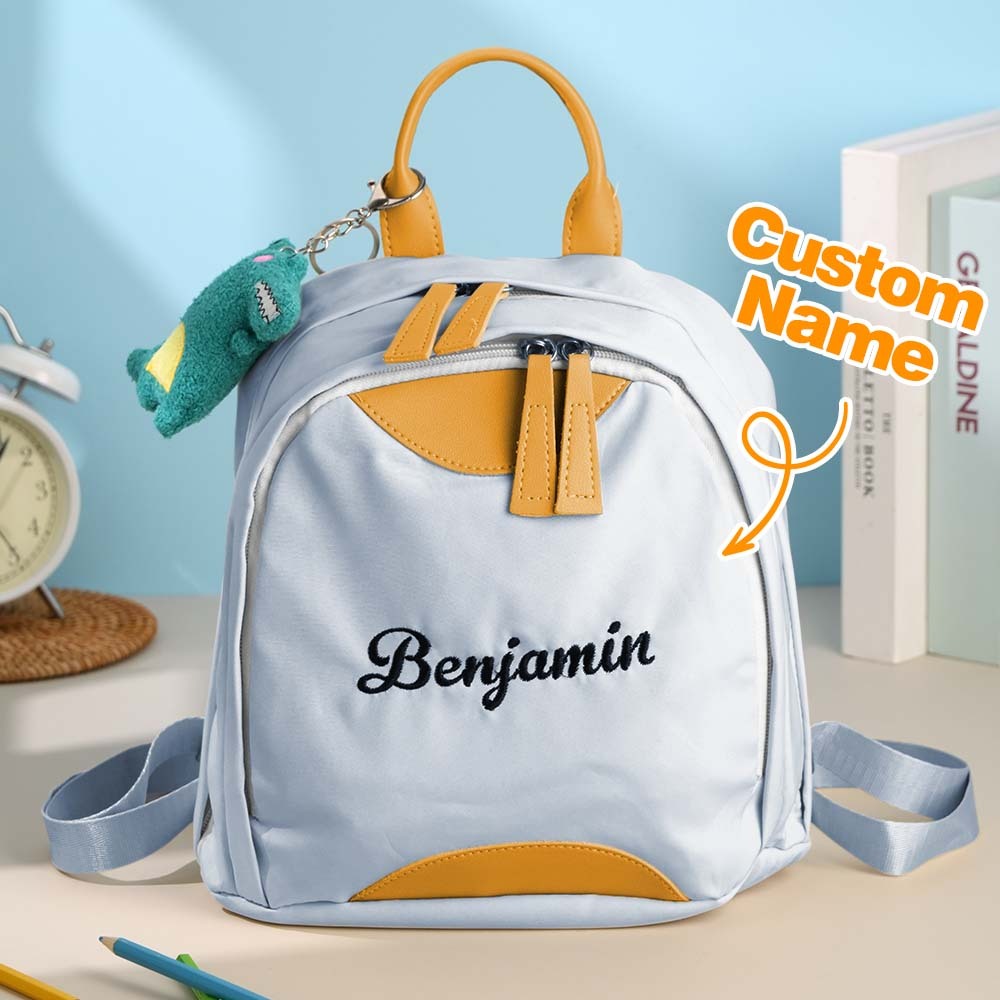 Personalized Name Embroidery Backpack Custom Mini Backpack School Bags Gift for Kids - soufeeltest