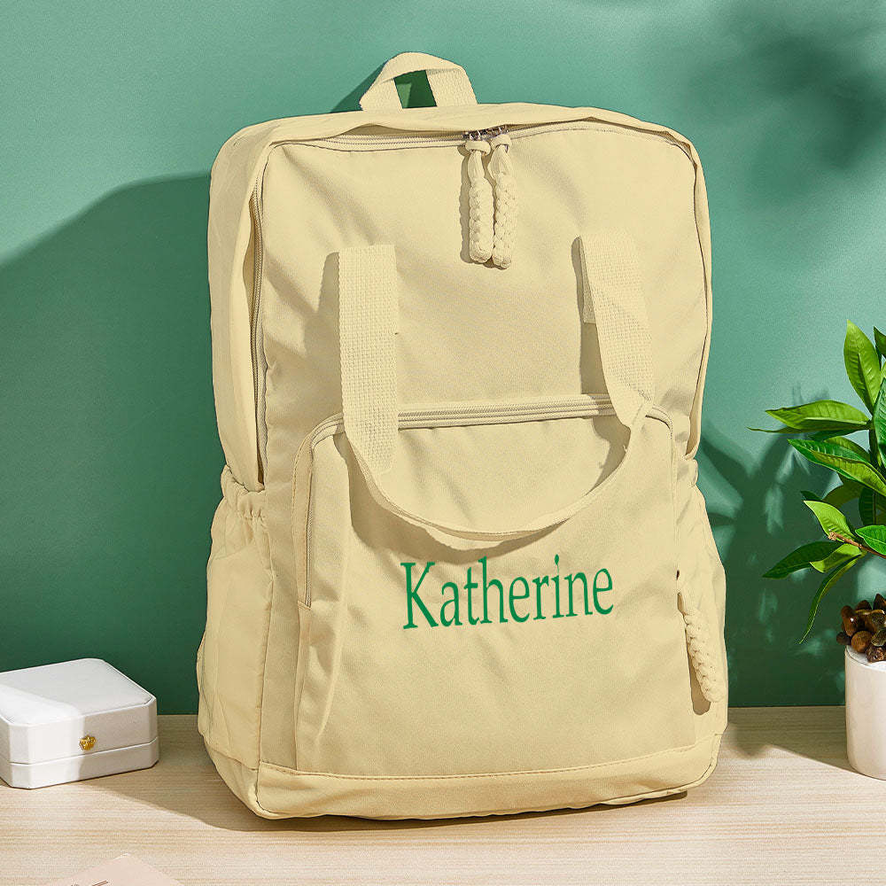 Personalized Name Embroidery Backpack Custom Backpack Travel Bags Gift for Friends - soufeeltest