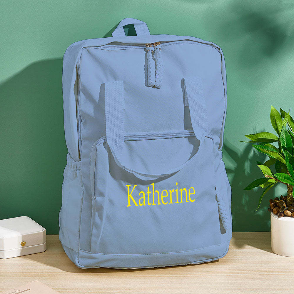 Personalized Name Embroidery Backpack Custom Backpack Travel Bags Gift for Friends - soufeeltest
