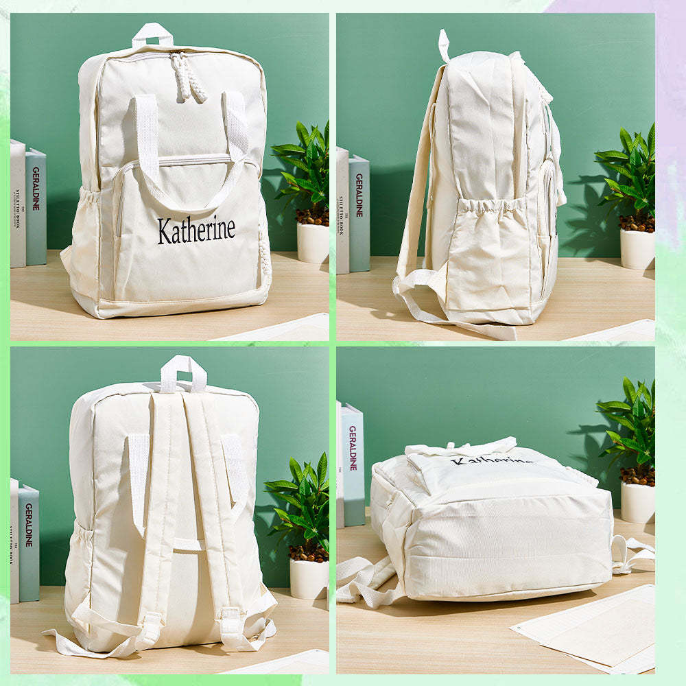 Personalized Name Embroidery Backpack Custom Backpack Travel Bags Gift for Friends - soufeeltest