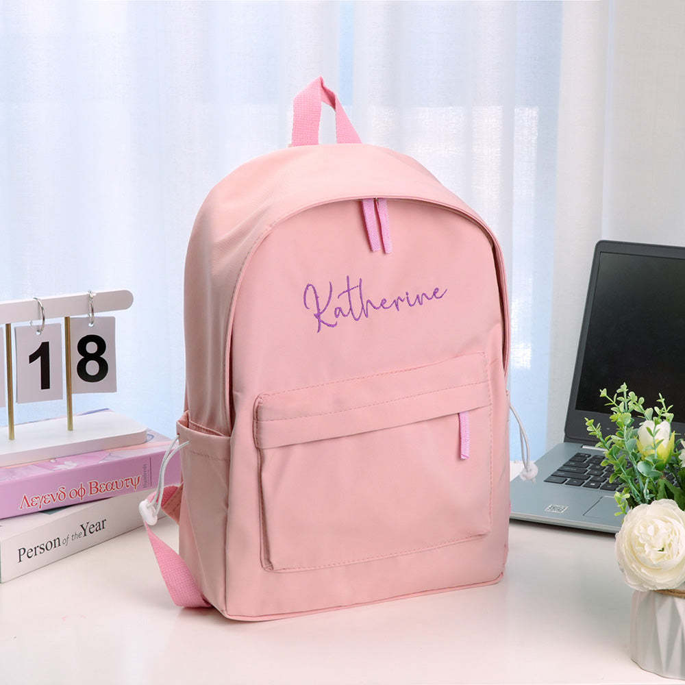 Personalized Name Embroidery Backpack Custom Backpack Travel Bags Gifts for Friend - soufeeltest