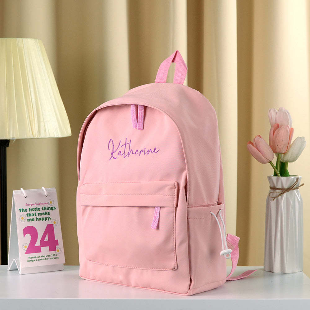 Personalized Name Embroidery Backpack Custom Backpack Travel Bags Gifts for Friend - soufeeltest