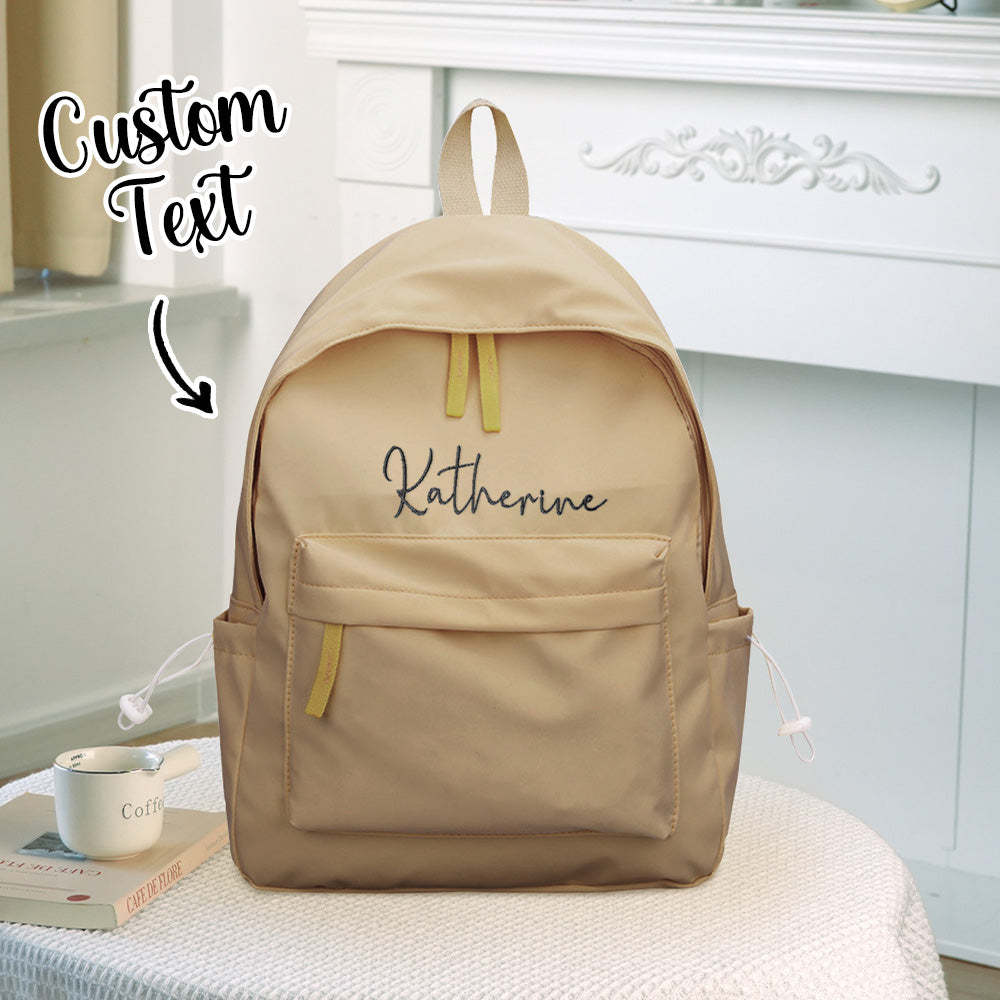 Personalized Name Embroidery Backpack Custom Backpack Travel Bags Gifts for Friend - soufeeltest