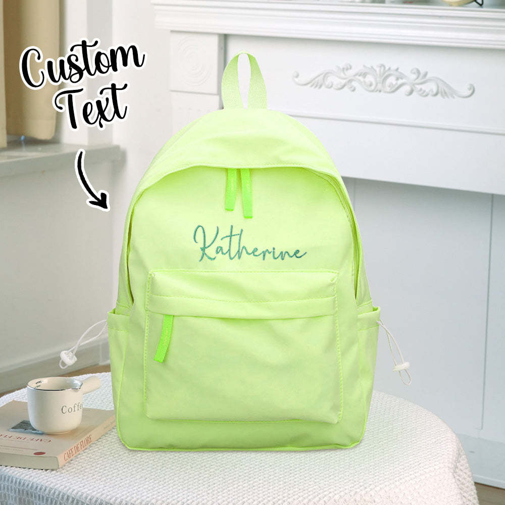 Personalized Name Embroidery Backpack Custom Backpack Travel Bags Gifts for Friend - soufeeltest