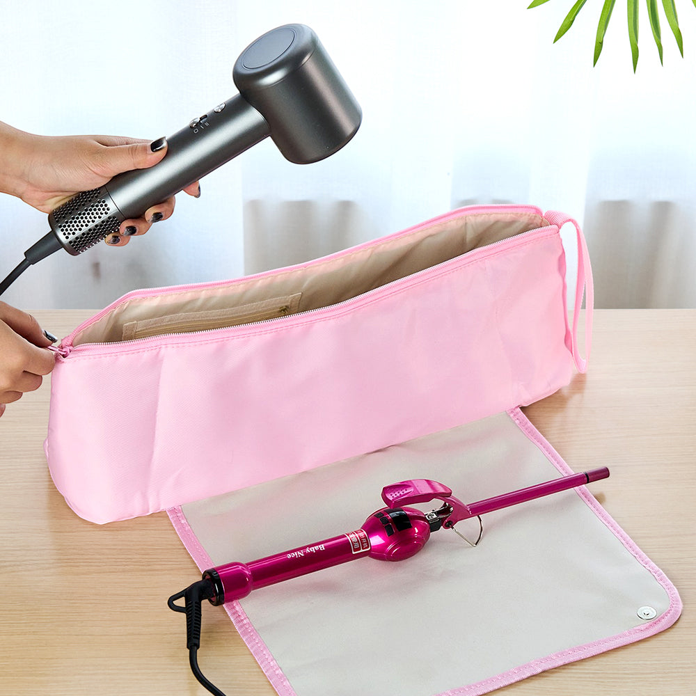 Personalized Birth Flower Heating Rod Storage Bag Waterproof Hairdressing Tool Kit Travel Accessories Gift for Her