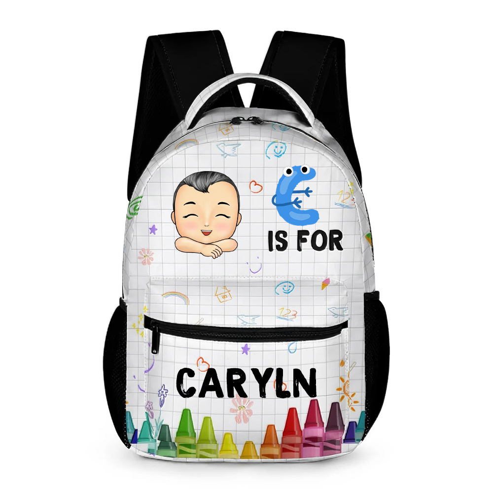 Custom Kid Backpack Custom School Kids Name Backpack Gift For Back To School First Day of School Gift for Student Son Daughter - soufeelus