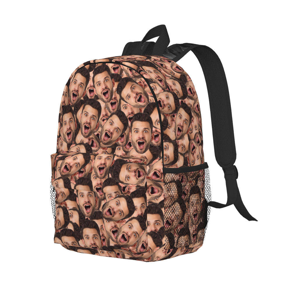 Custom Face Backpack Personalised Funny School Bag for Kids - soufeeltest