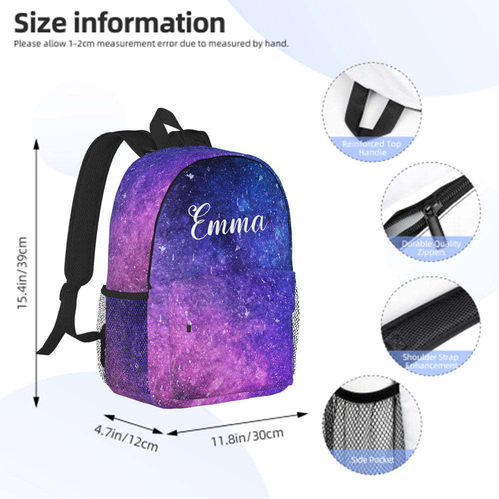 Custom Name Backpack Personalised Starry Sky School Bag - soufeeltest