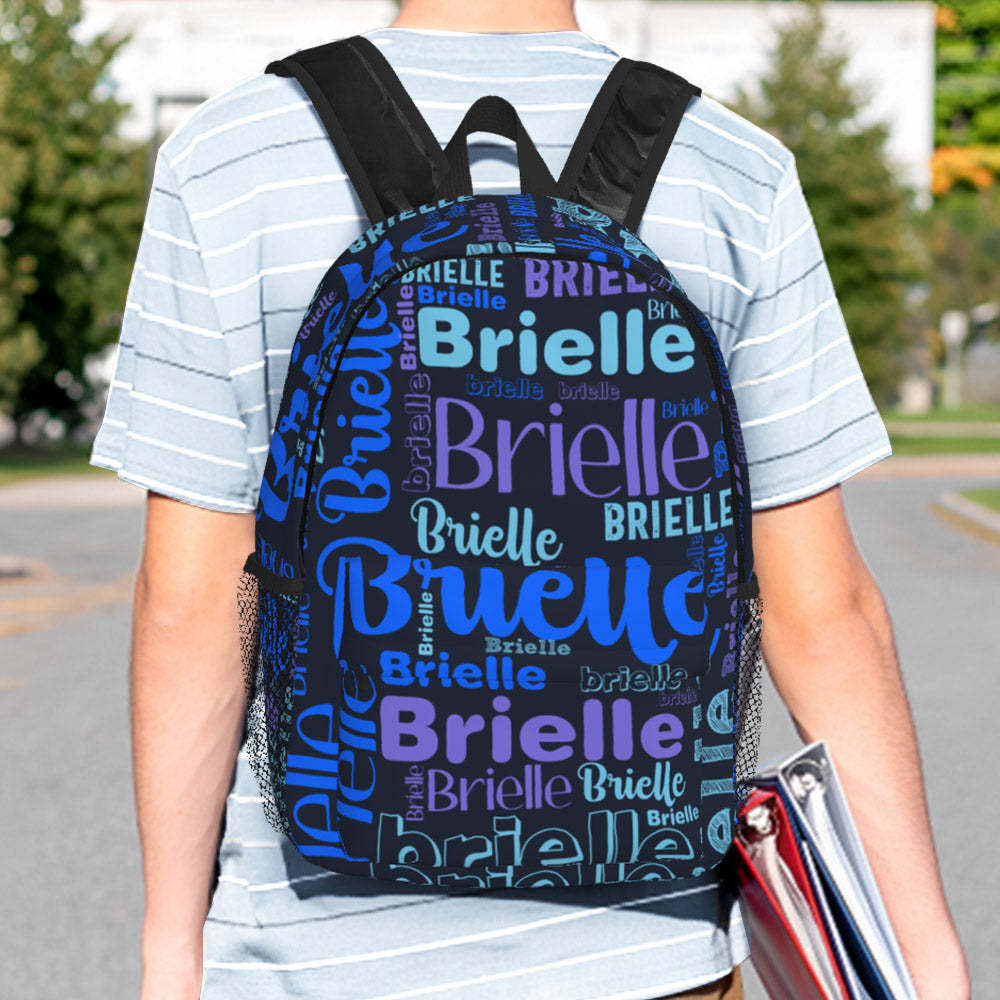 Custom Backpack Personalised Name Design School Bag - soufeeltest