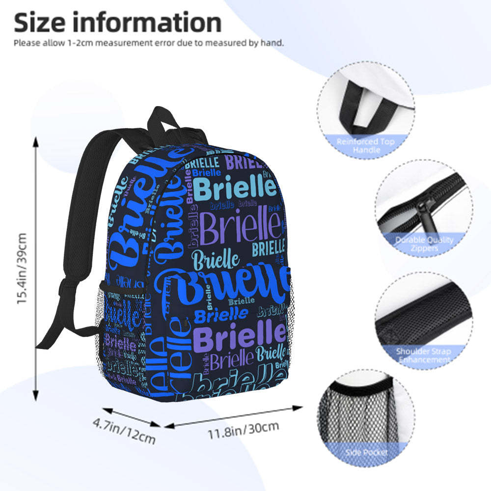 Custom Backpack Personalised Name Design School Bag - soufeeltest