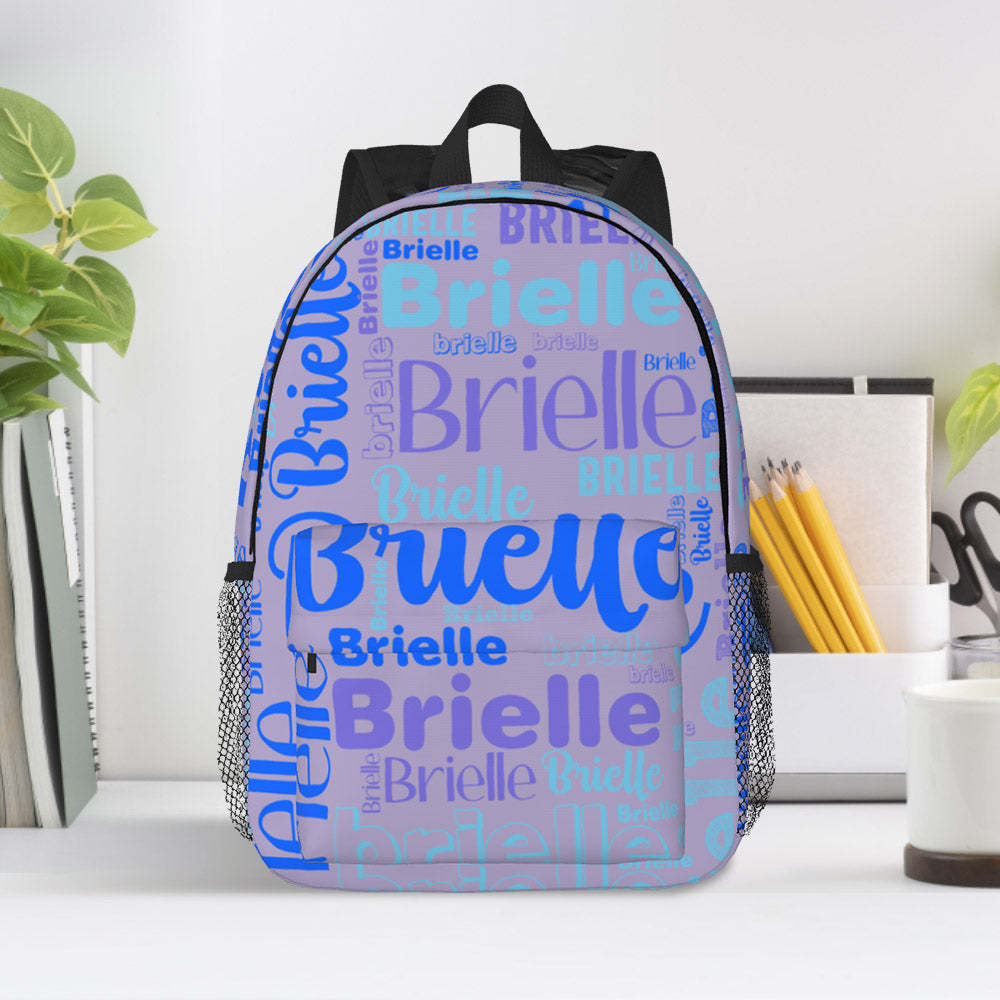 Custom Backpack Personalised Name Design School Bag - soufeeltest