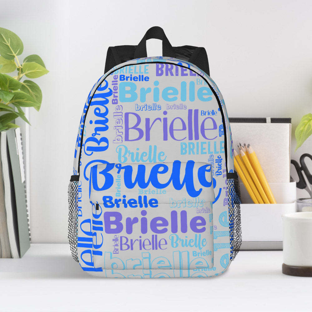 Custom Backpack Personalised Name Design School Bag - soufeeltest