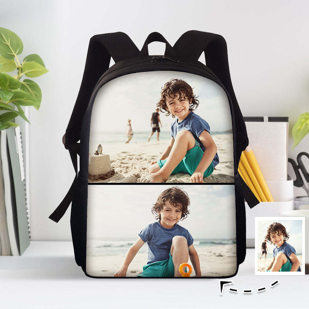 Custom Photo Backpack Personalised School Bag for Students - soufeeltest