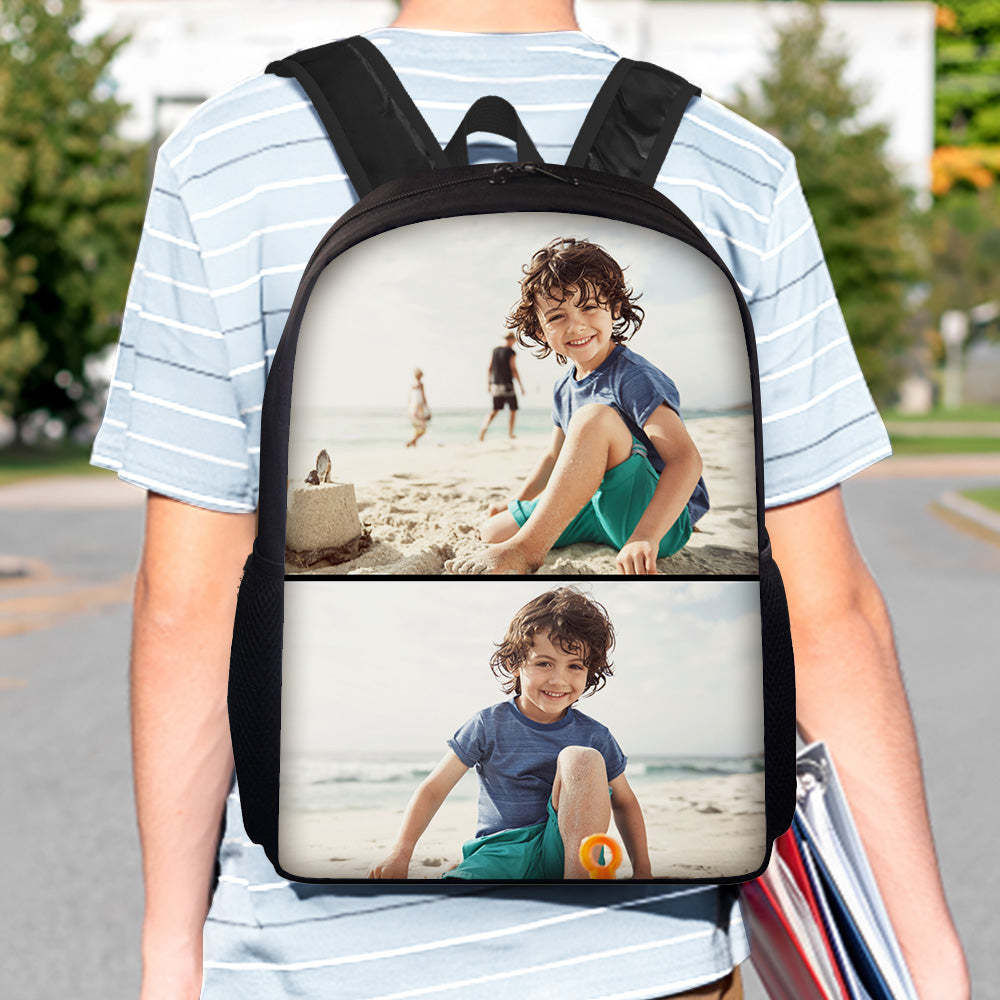 Custom Photo Backpack Personalised School Bag for Students - soufeeltest