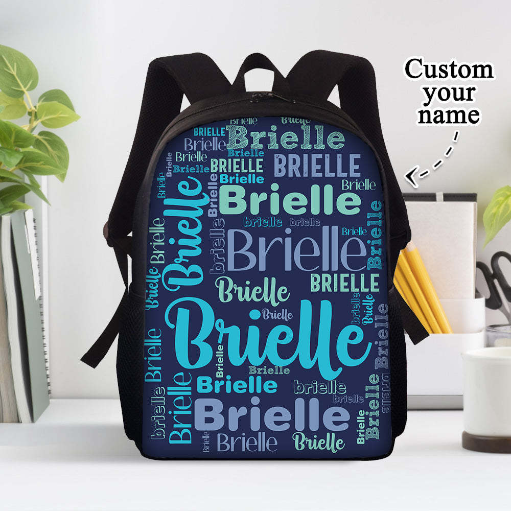 Custom Name Design Backpack Personalised School Bag for Boys Girls - soufeeltest