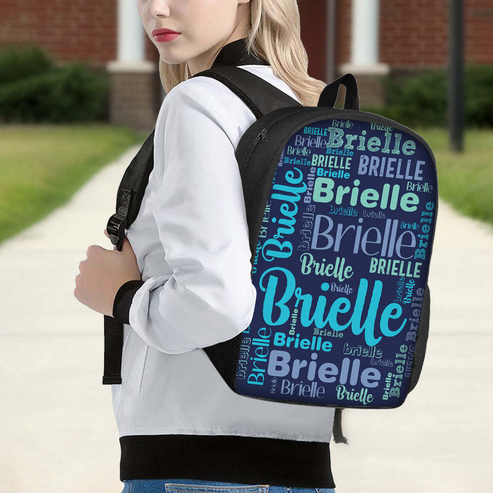 Custom Name Design Backpack Personalised School Bag for Boys Girls - soufeeltest