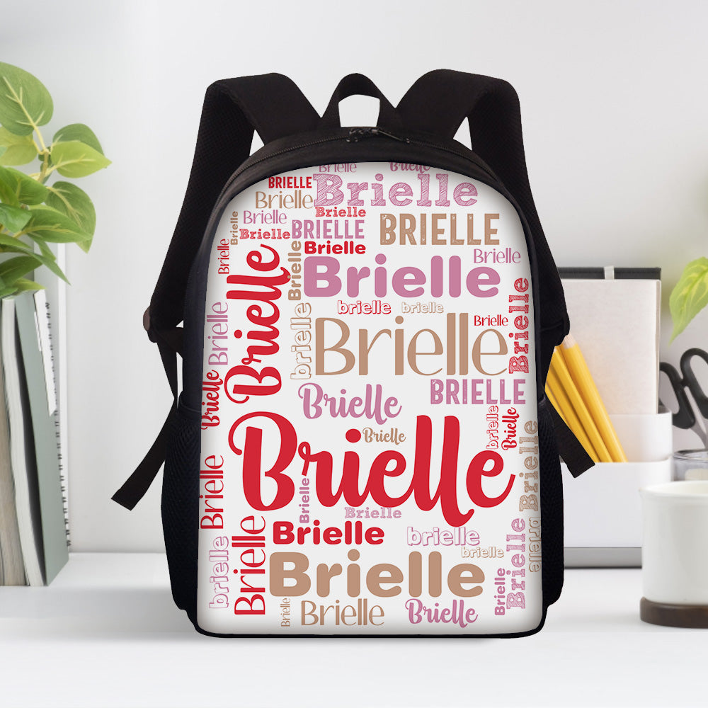 Custom Name Design Backpack Personalised School Bag for Boys Girls - soufeeltest