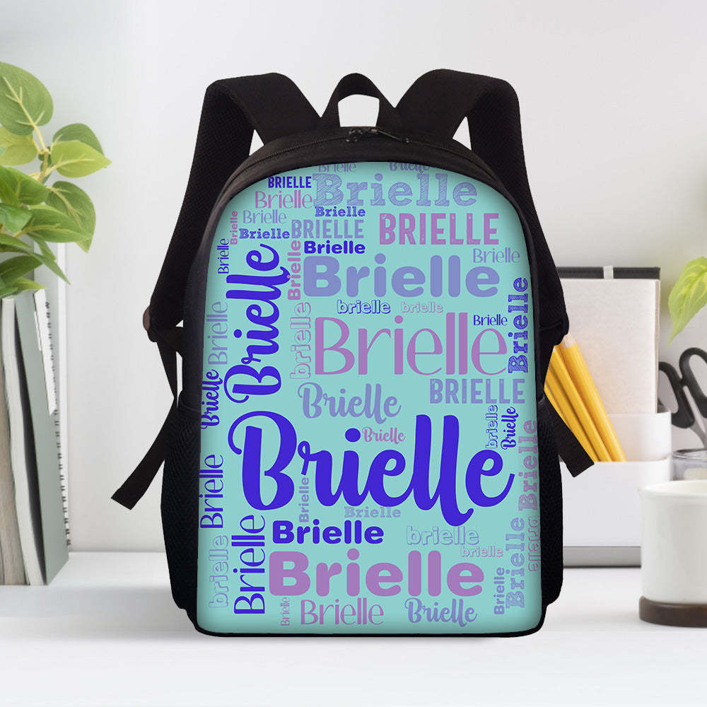 Custom Name Design Backpack Personalised School Bag for Boys Girls - soufeeltest