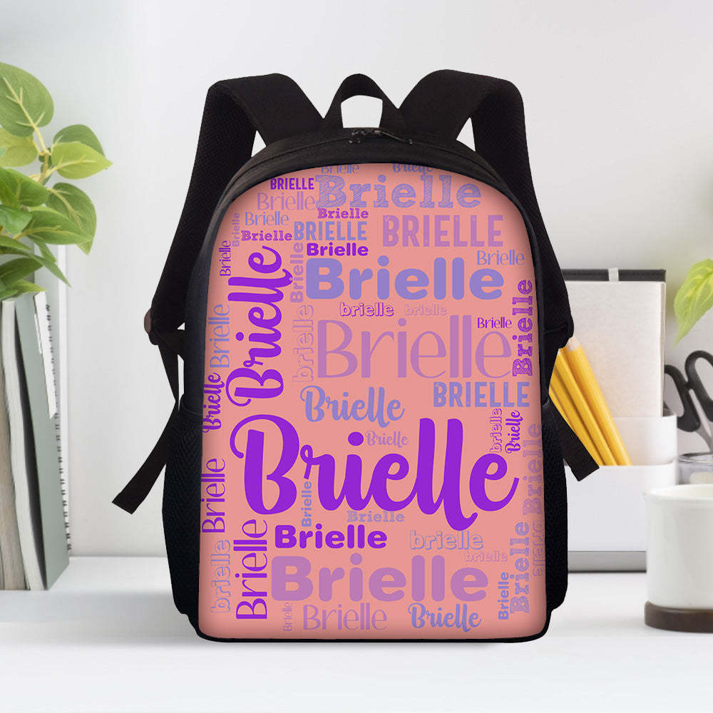 Custom Name Design Backpack Personalised School Bag for Boys Girls - soufeeltest