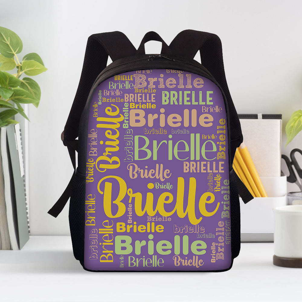 Custom Name Design Backpack Personalised School Bag for Boys Girls - soufeeltest