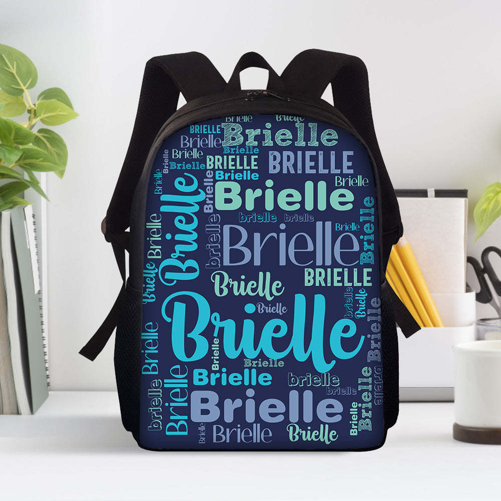 Custom Name Design Backpack Personalised School Bag for Boys Girls - soufeeltest