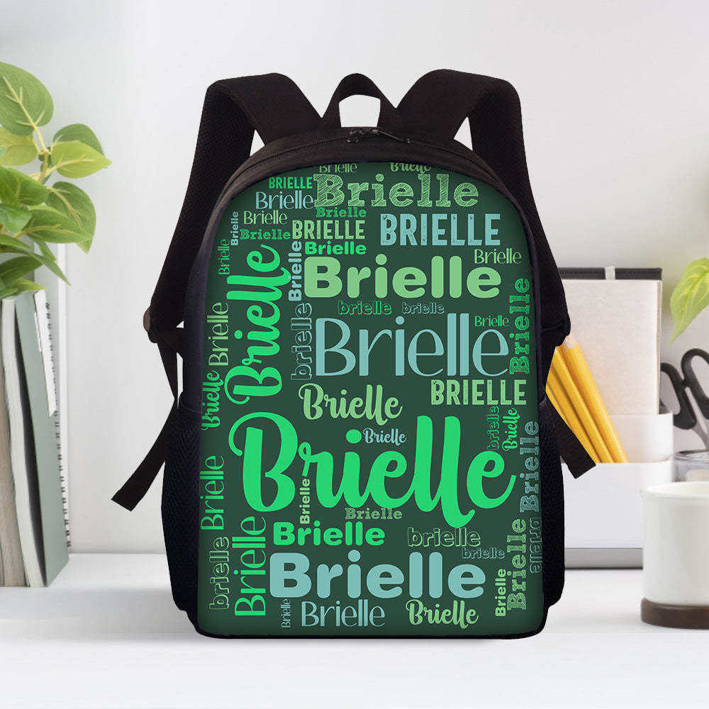 Custom Name Design Backpack Personalised School Bag for Boys Girls - soufeeltest
