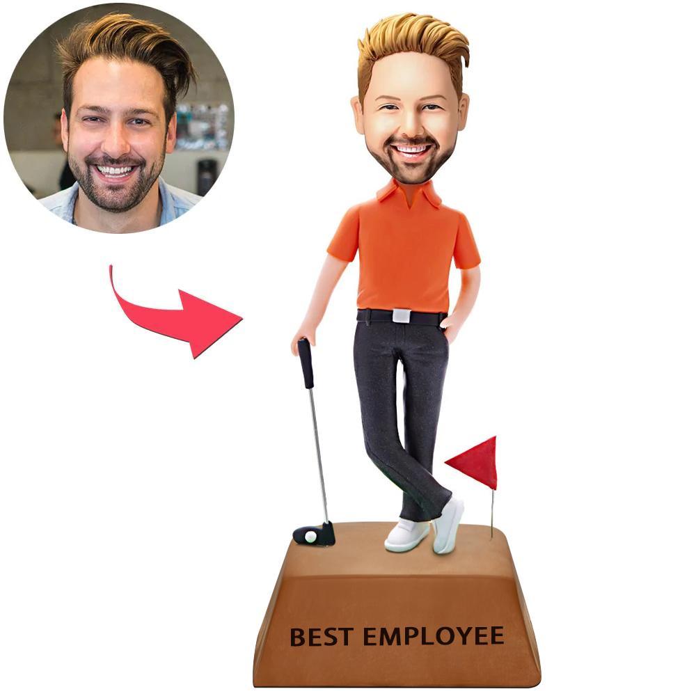 Custom Bobblehead Golf Course Man With Engraved Text - soufeelus
