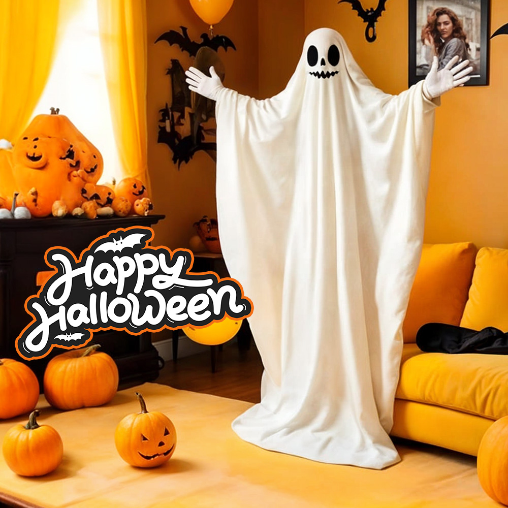 Halloween Ghost Blanket Spooky Decor Little Ghost Clothing