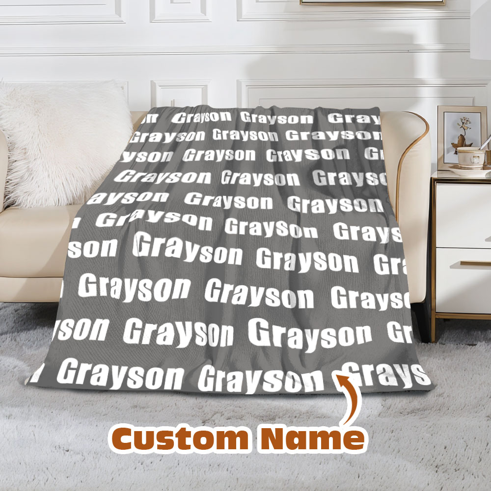 High Quality Personalized Super Soft Name Family Blanket