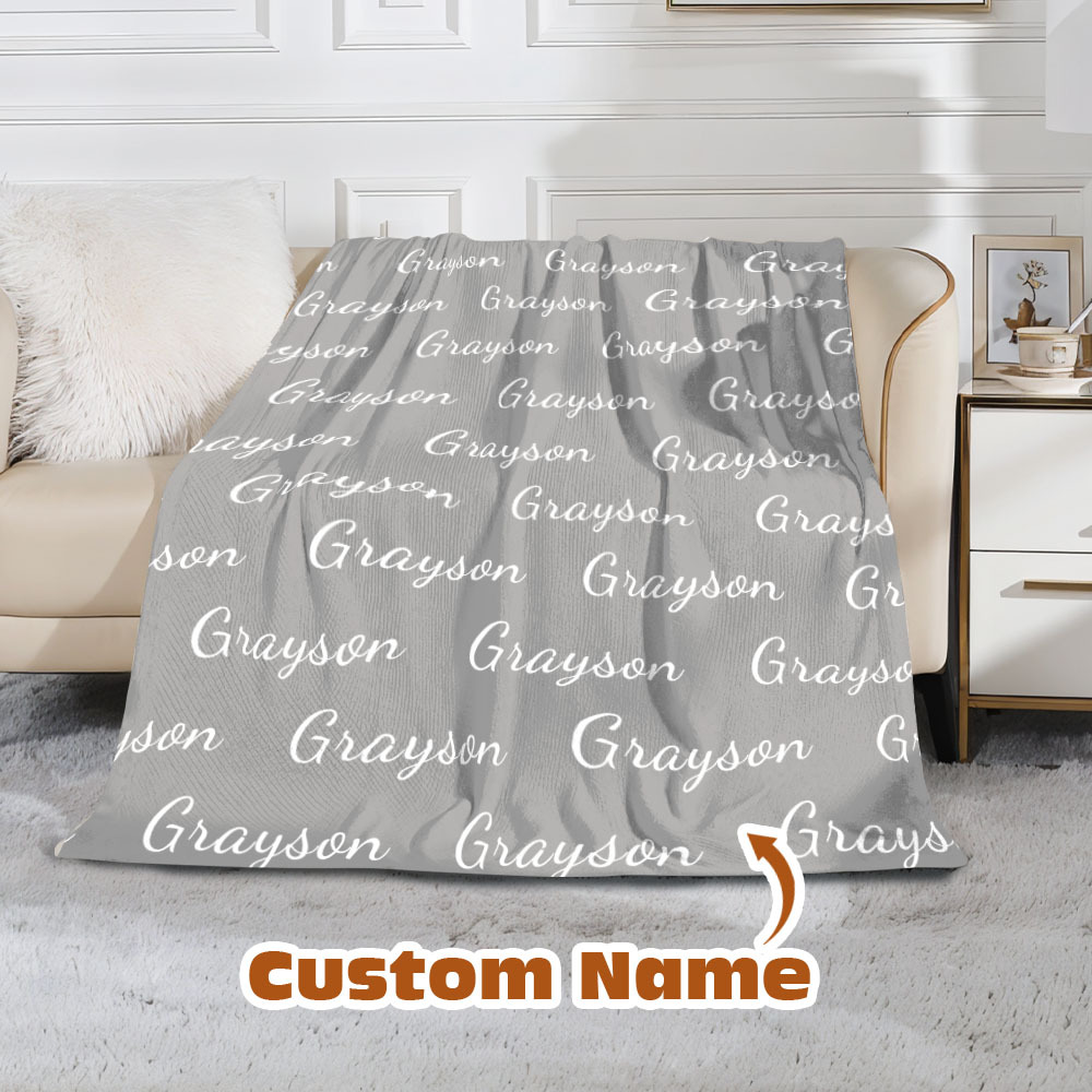 High Quality Personalized Super Soft Name Family Blanket