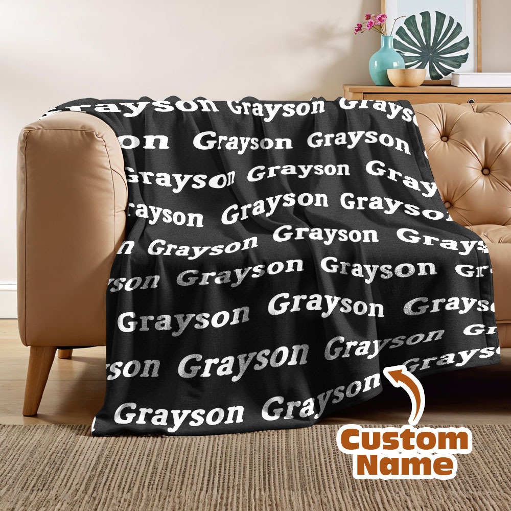 High Quality Personalized Super Soft Name Family Blanket