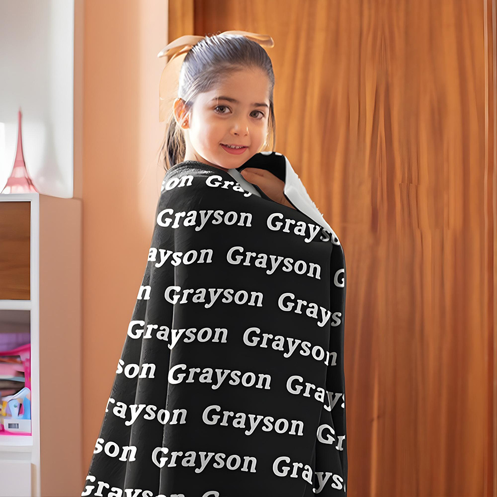 High Quality Personalized Super Soft Name Family Blanket