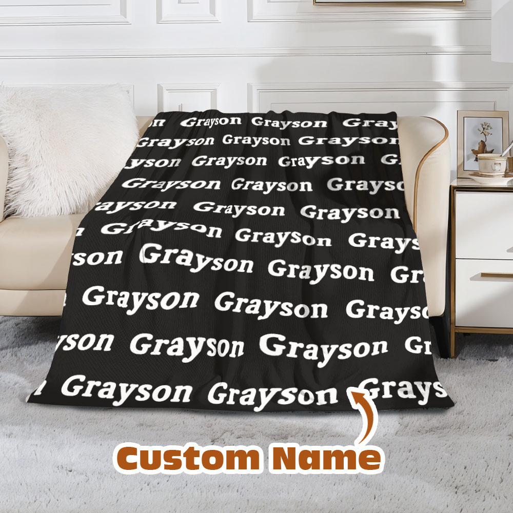 High Quality Personalized Super Soft Name Family Blanket