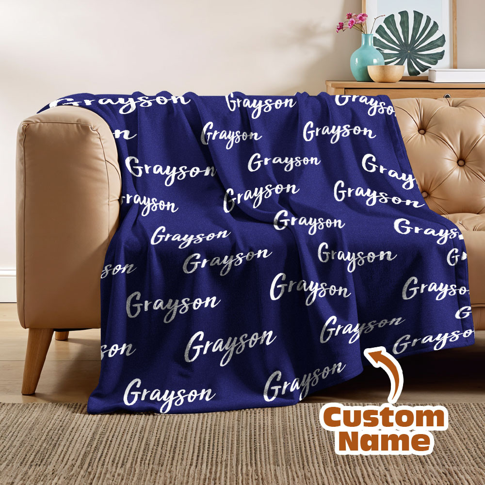 High Quality Personalized Super Soft Name Family Blanket
