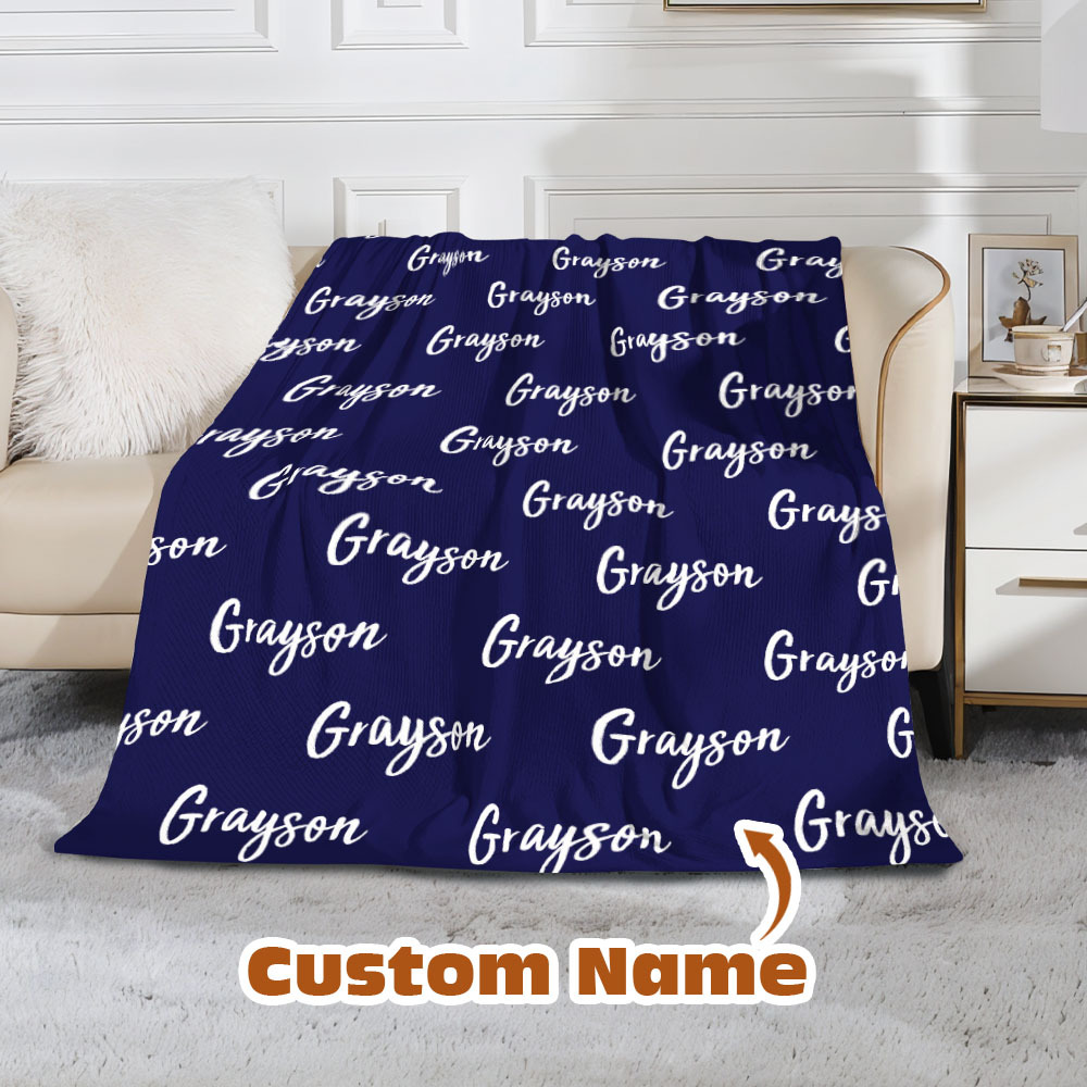 High Quality Personalized Super Soft Name Family Blanket