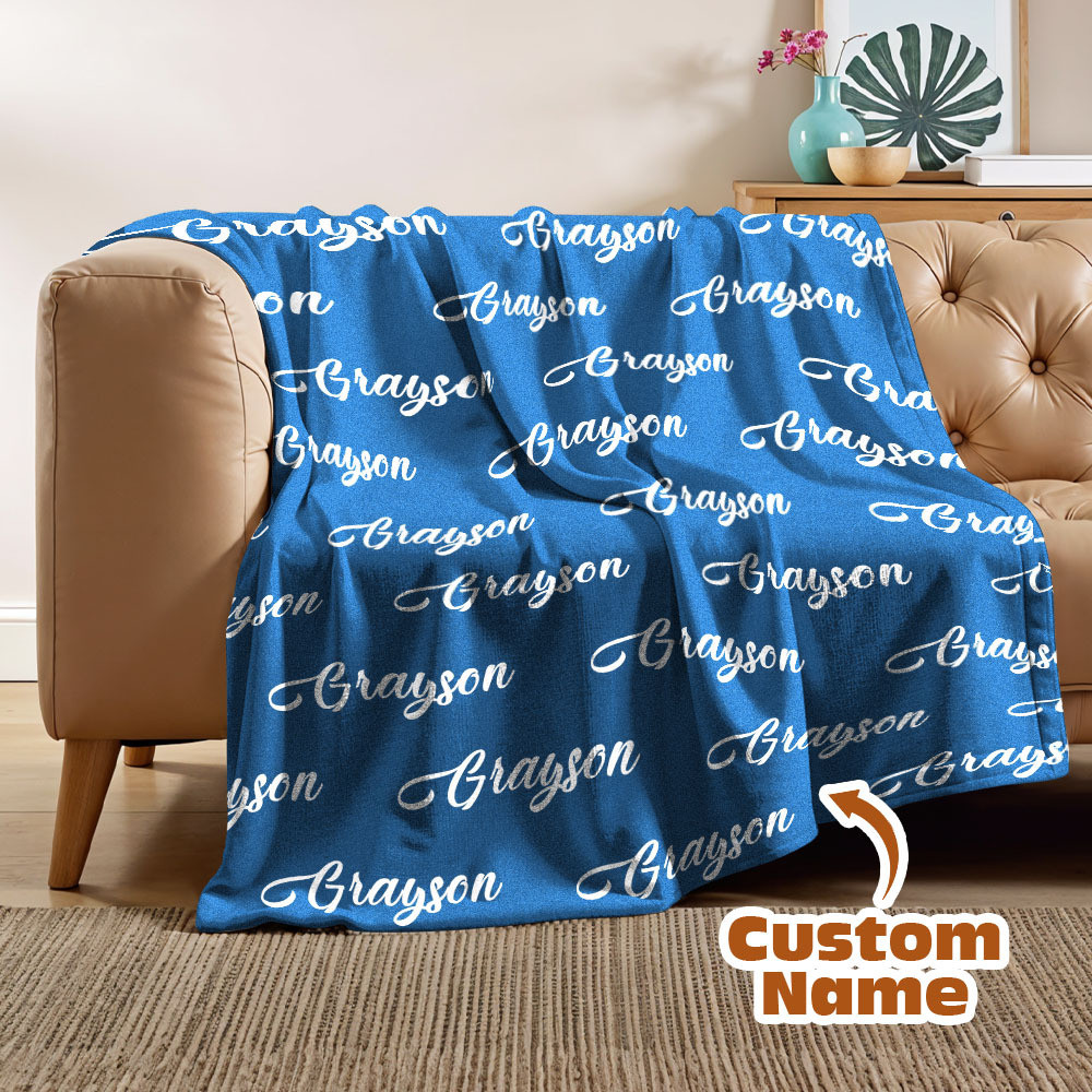 High Quality Personalized Super Soft Name Family Blanket