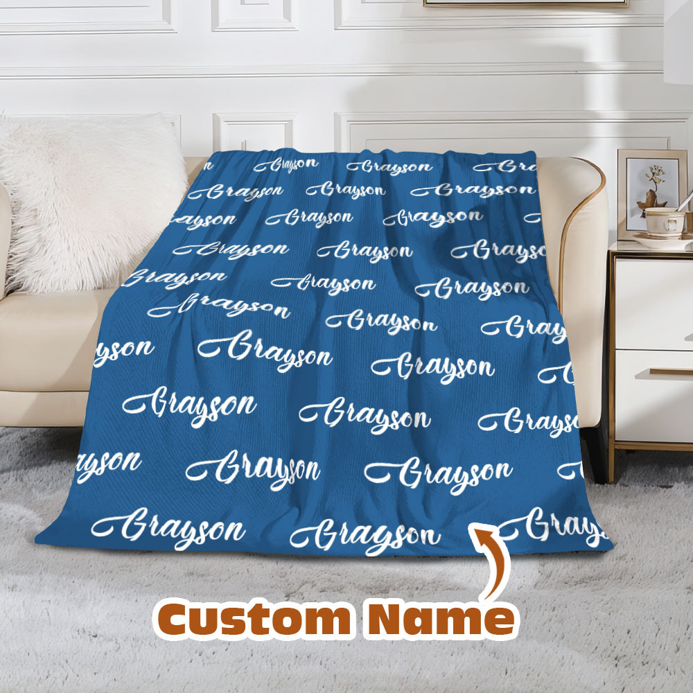 High Quality Personalized Super Soft Name Family Blanket