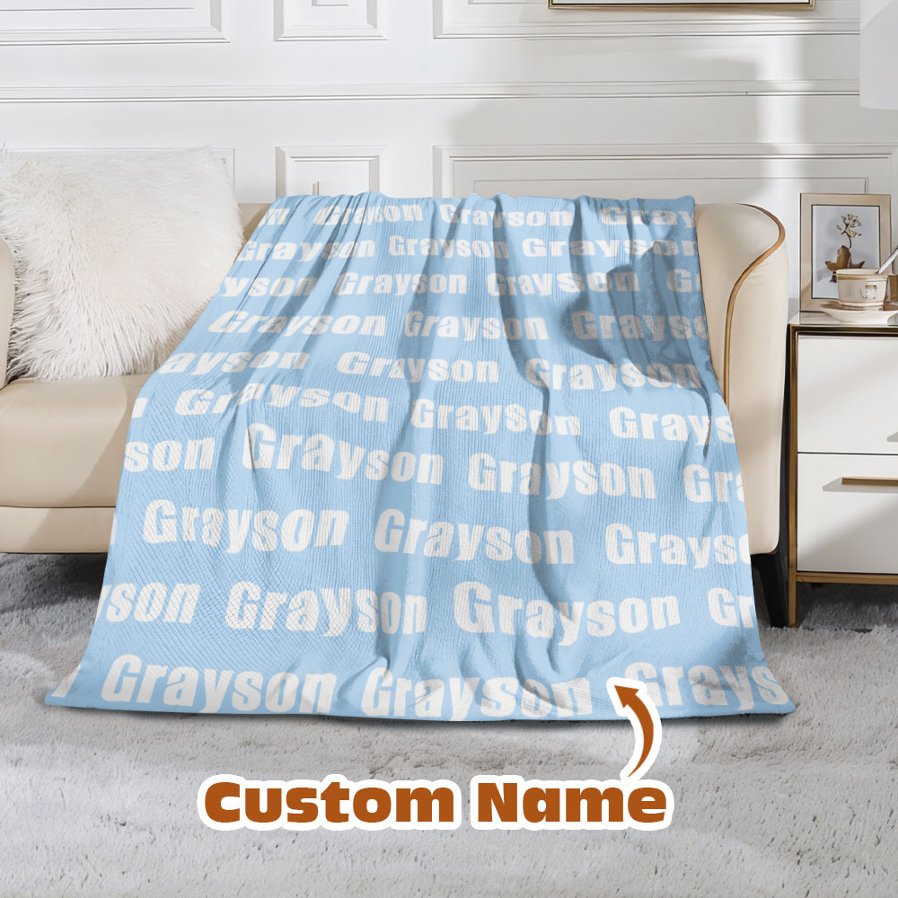 High Quality Personalized Super Soft Name Family Blanket