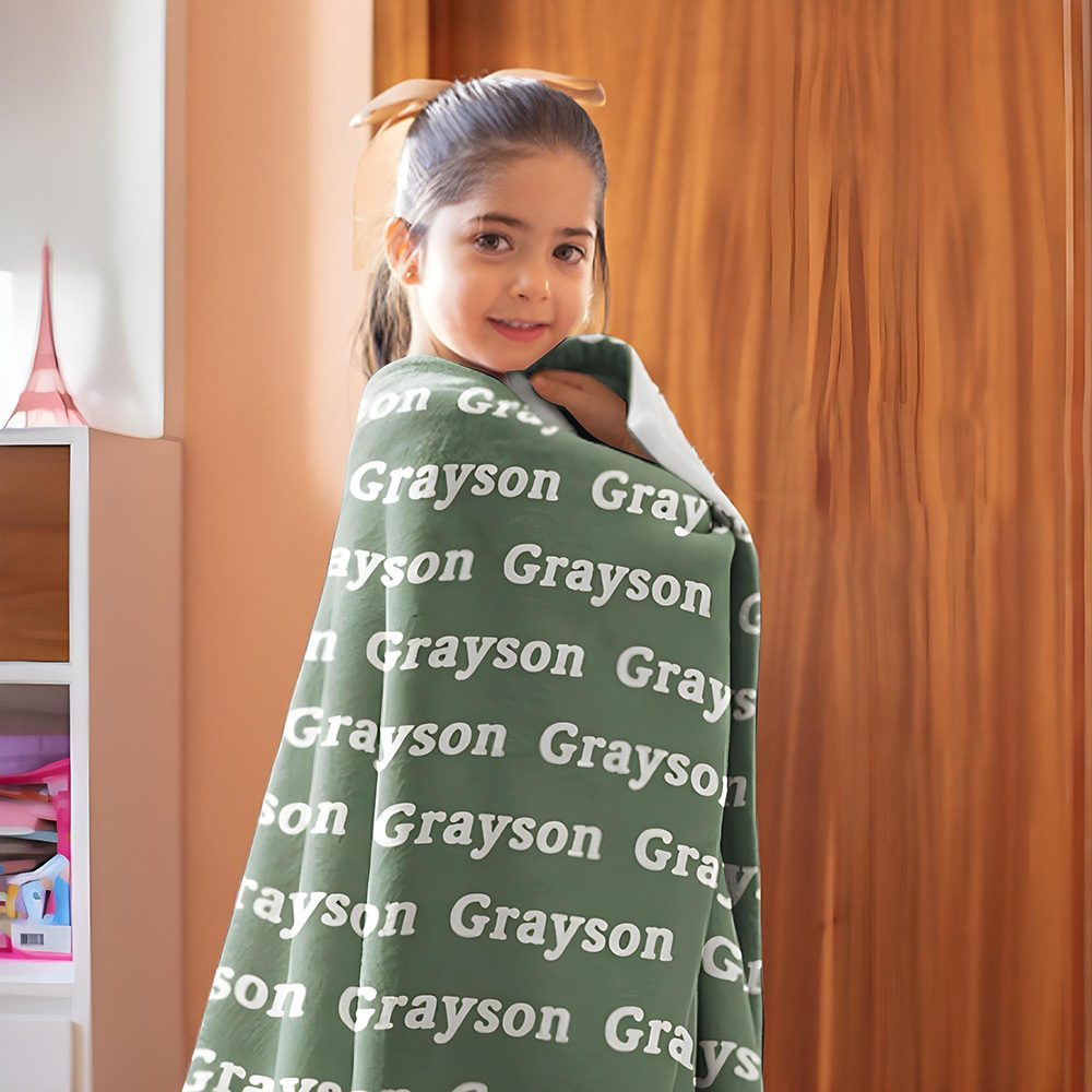 High Quality Personalized Super Soft Name Family Blanket
