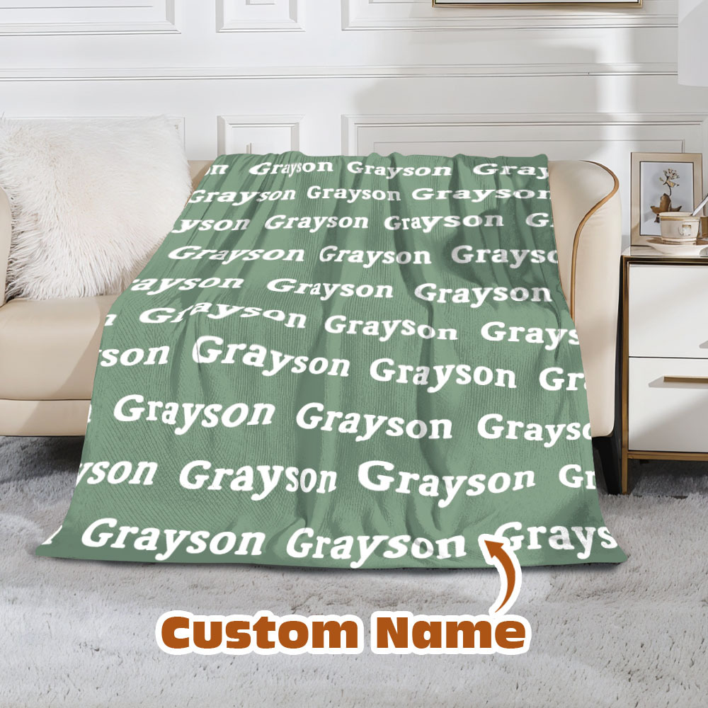 High Quality Personalized Super Soft Name Family Blanket