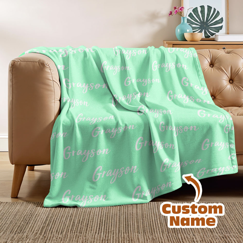 High Quality Personalized Super Soft Name Family Blanket