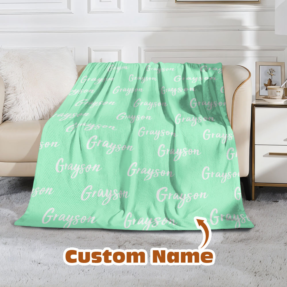 High Quality Personalized Super Soft Name Family Blanket