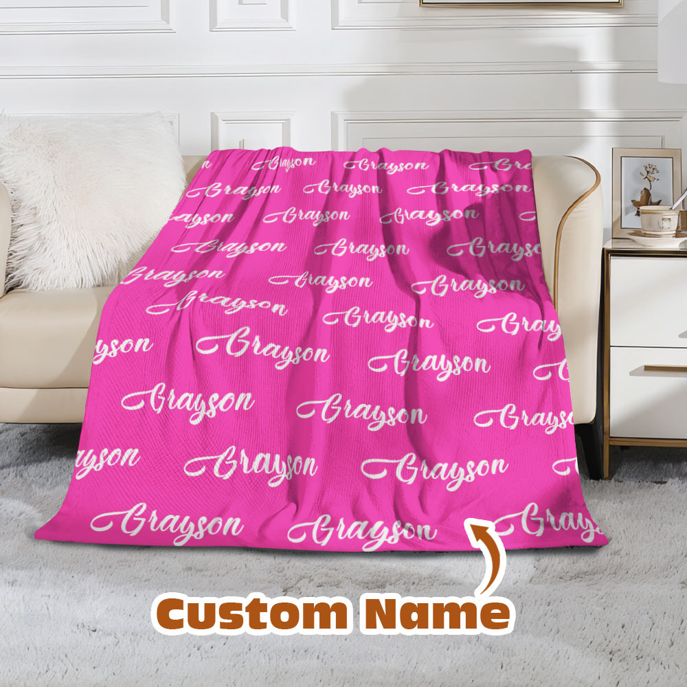 High Quality Personalized Super Soft Name Family Blanket