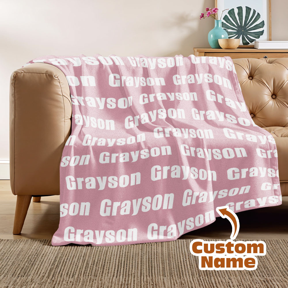 High Quality Personalized Super Soft Name Family Blanket